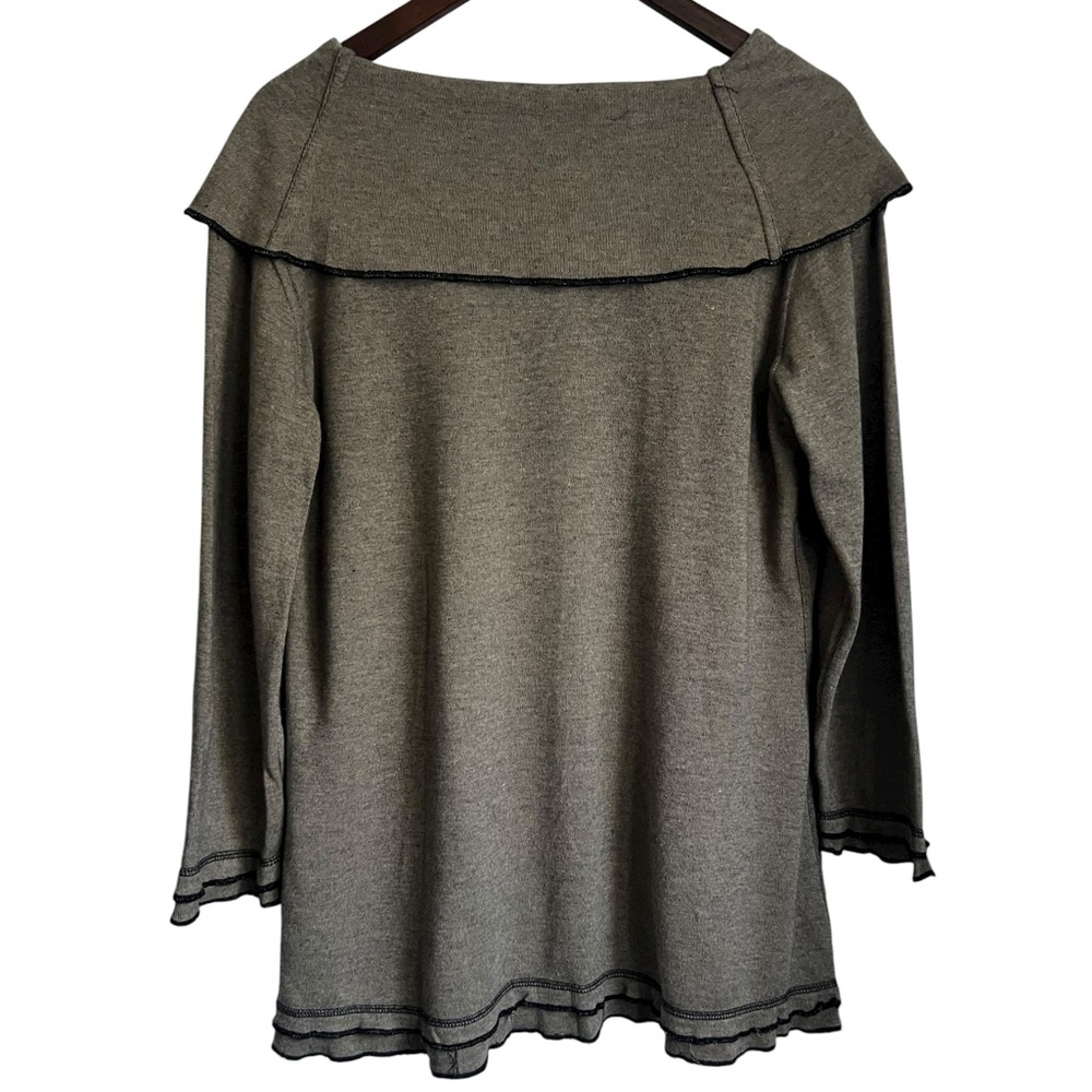 Parsley & Sage Cowl Neck Crossover Tunic Long Sleeve Women - M - Picture 2 of 6